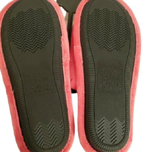 Betsey Johnson Betsiest Pink Sugar Skull Slippers, Size XL 11/12 - Picture 3 of 4